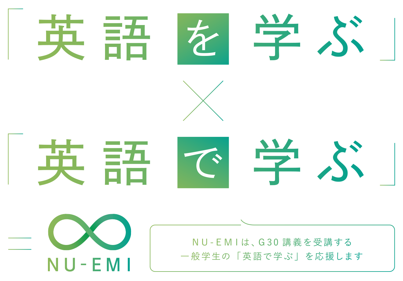名古屋大学 NU-EMIプロジェクト G30講義を受講する一般学生の「英語で学ぶ」を応援します